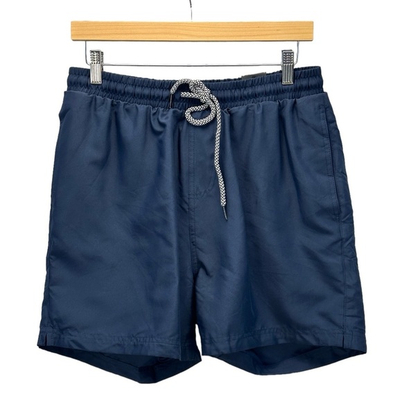 INC International Concepts Quick Dry 5" Swim Trunks - Navy Blue - size Medium - Picture 1 of 6